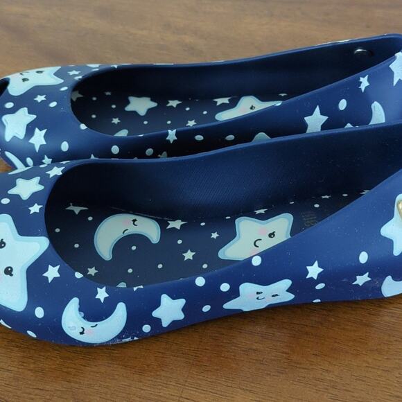Mini Melissa Mel Ultra girl Sweet Dreams Navy flat kids size 12 NEW - Picture 6 of 8